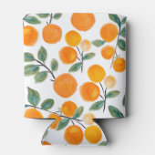Waterverf Oranje Citrus Monogrammed Wedding Blikjeskoeler (Achterkant)