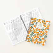 Waterverf Oranje Citrus Personalized Recipe Notitieboek (Binnen)