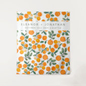 Waterverf Oranje Citrus Photo Booth Backdrop Wandkleed (Voorkant)