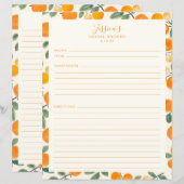 Waterverf Oranje Citrus Vrijgezellenfeest Recipe P (Voorkant / Achterkant)