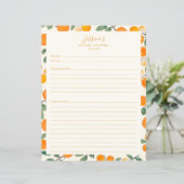 Waterverf Oranje Citrus Vrijgezellenfeest Recipe P (Staand voorkant)