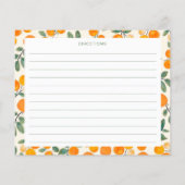 Waterverf Oranje Citrusnaam Recipe Kaart (Achterkant)