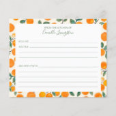 Waterverf Oranje Citrusnaam Recipe Kaart (Voorkant)