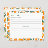 Waterverf Oranje citrusvruchten Kaart ontvangen (Voorkant / Achterkant)