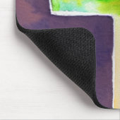 Waterverf Oranje Cross Mousepad Muismat (Hoek)