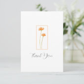 Waterverf Oranje Daisies Bedankkaart (Staand voorkant)