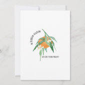 Waterverf Oranje een kleine Cutie Eucalyptus Showe Kaart (Achterkant)