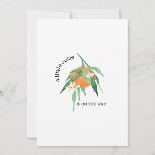 Waterverf Oranje een kleine Cutie Eucalyptus Showe Kaart (Achterkant)