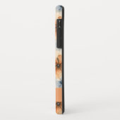 Waterverf Oranje en Blauwe Floral Case-Mate iPhone Case (Achterkant/links)