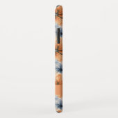 Waterverf Oranje en Blauwe Floral Case-Mate iPhone Case (Achterkant/rechts)