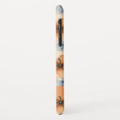 Waterverf Oranje en Blauwe Floral Case-Mate iPhone Case (Achterkant/links)