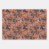 Waterverf oranje en bruine bloemen. inpakpapier vel (Voorkant)