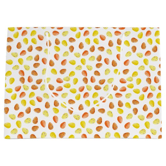 WATERVERF ORANJE EN GEEL EENVOUDIGERE EIEREN GROOT CADEAUZAKJE (Voorkant)