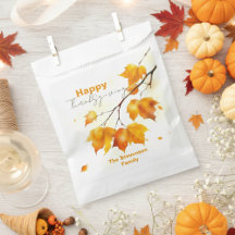 Waterverf Oranje Esblad Thanksgiving-diner