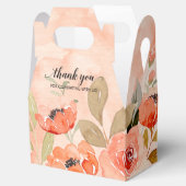 Waterverf Oranje Floral Bedankdoosjes (Geopend)