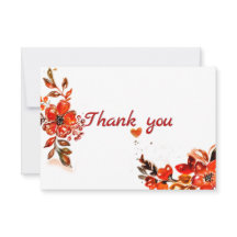 Waterverf Oranje Floral