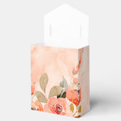 Waterverf Oranje Floral Wedding Bedankdoosjes (Geopend)