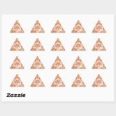 Waterverf Oranje Floral Wedding Sticker (Vel)