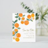 Waterverf Oranje fruit behalve datum (Staand voorkant)