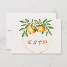 Waterverf Oranje Fruit Botanische Huwelijk