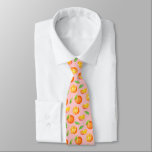Waterverf Oranje fruit Stropdas<br><div class="desc">Dit is een patroon van sinaasappels van verschillende hoeken. De sinaasappels waren gekleurd in de waterverf. Fun ontwerp met roze achtergrond.</div>
