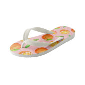 Waterverf Oranje fruitpatroon Kinder Teenslippers (Schuin)