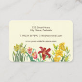 Waterverf Oranje gele lentbloemen Visitekaartje (Achterkant)