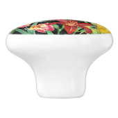 Waterverf Oranje gele lentevloeren Damask Keramische Knop (Zijkant)