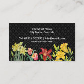 Waterverf Oranje gele lentevloeren Damask Visitekaartje (Achterkant)