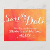 Waterverf, oranje geverfd, met de datumkaart bewar aankondigingskaart (Voorkant)