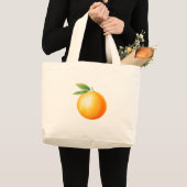 Waterverf Oranje Grote Tote Bag (Voorkant (product))