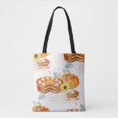 WATERVERF ORANJE HERFST POMPOENEN EN TAARTEN TOTE BAG (Voorkant)