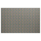Waterverf Oranje Indigo Fruit Pattern Stof (Fat Quarter)