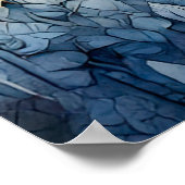 Waterverf Oranje Kat Ontspannen in Bloemen Poster (Hoek)