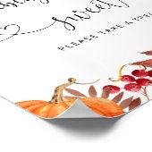 Waterverf oranje kleine pompoen baby's zijn zoet poster (Hoek)