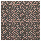 Waterverf Oranje Koi Black Fish Pattern Stof (Swatch)