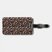 Waterverf Oranje Koi Fish Black Persoonlijk Bagagelabel (Achterkant horizontaal)