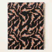 Waterverf Oranje Koi Fish Black Persoonlijk Planner (Achterkant)