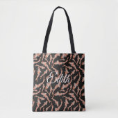 Waterverf Oranje Koi Fish Black Persoonlijk Tot Tote Bag (Voorkant)