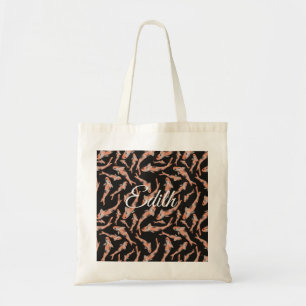 Waterverf Oranje Koi Fish Black Persoonlijk Tote Bag