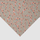 Waterverf Oranje Koi Fish Taupe Pattern Tissuepapier (Detail)