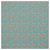 Waterverf Oranje Koi Fish Turquoise Pattern Stof (Swatch)