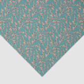 Waterverf Oranje Koi Fish Turquoise Pattern Tissuepapier (Detail)