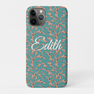 Waterverf Oranje Koi Fish Turquoise Persoonlijk Case-Mate iPhone Case