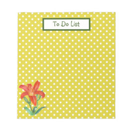 Waterverf Oranje Lily Botanische illustratie Notitieblok