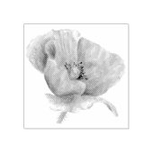 Waterverf Oranje papaver Rubberstempel (Afrduk)