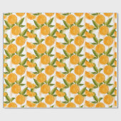Waterverf Oranje Patroon Cadeaupapier (Vlak)