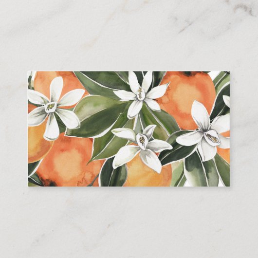 Waterverf Oranje Plaatskaart bloesems Plaatskaartje (Achterkant)