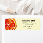 Waterverf Oranje plak citrus retouradres Etiket (Insitu)