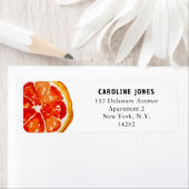 Waterverf Oranje plak citrus retouradres Etiket (Insitu)